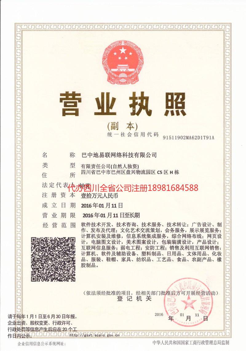 营山营山地易联网络科技有限公司